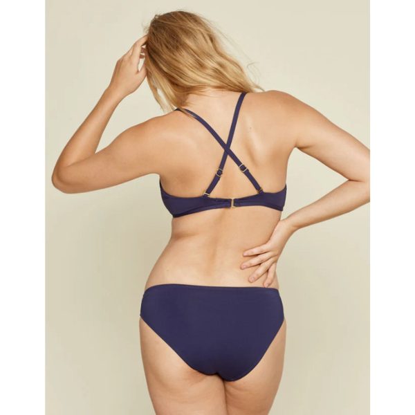 ANDIE SWIM Womens Bikini Bottom Medium Navy Blue Classic Low Rise For Sale