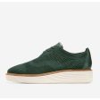 Cole Haan Womens ØriginalGrand Platform Stitchlite Oxford US 9 Green Sneaker on Sale