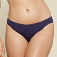 ANDIE SWIM Womens Bikini Bottom Medium Navy Blue Classic Low Rise For Sale