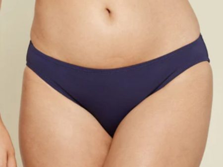 ANDIE SWIM Womens Bikini Bottom Medium Navy Blue Classic Low Rise For Sale