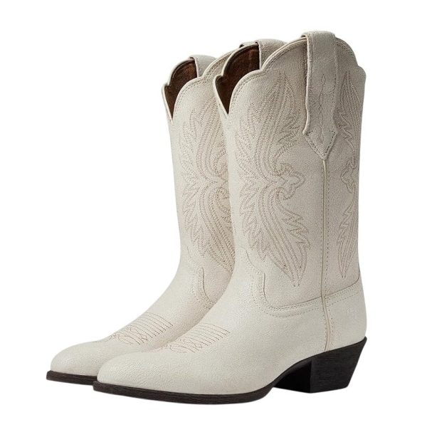 Ariat Womens Heritage R Toe Stretch Fit Western Boot US 8 M EU 38.5 White Cheap