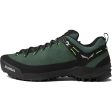 SALEWA Mens Wildfire Leather Shoes Size 11 Green Black Suede Trail Sneakers Online now