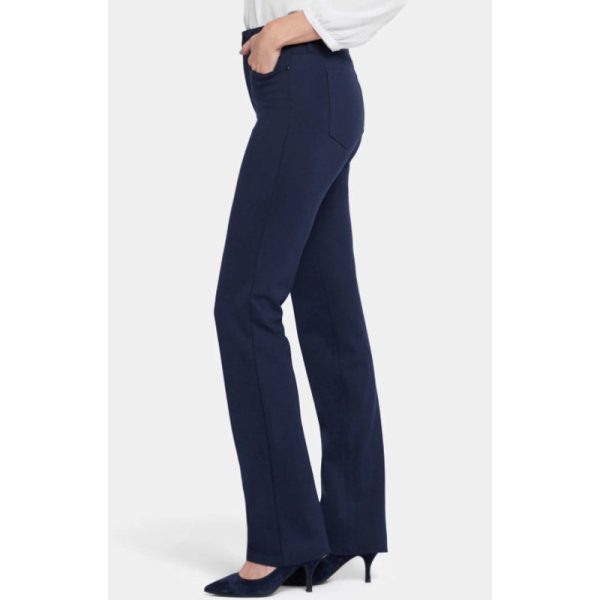 NYDJ Women s Marilyn Straight Ponte Pants 8 PETITE Oxford Navy Online now