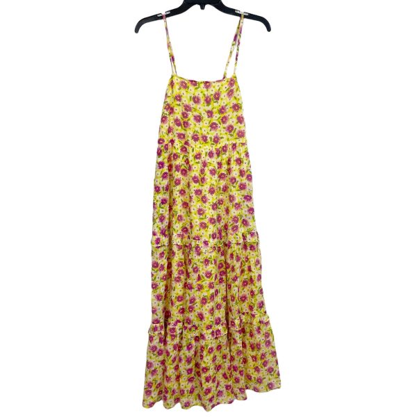 Banjanan Hazel Maxi Slip Dress XS Vibrant Yellow Flower Carpet Print For Discount