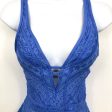 BECCA Women s Color Play Crochet One-Piece Swimsuit Medium Marine Blue NWT For Sale