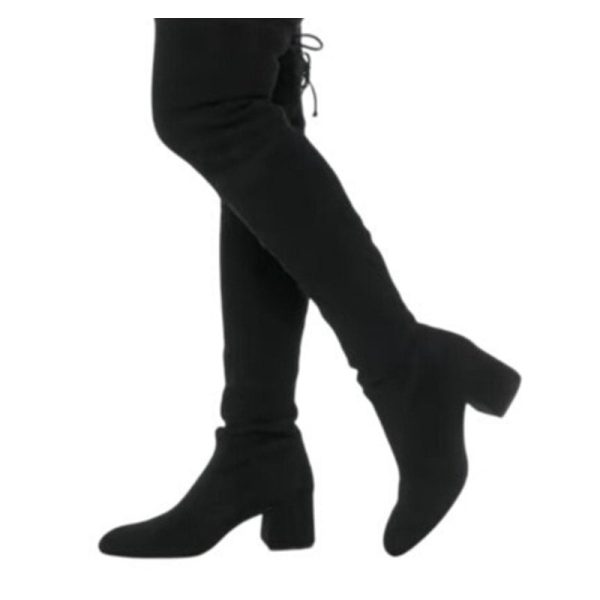 Stuart Weitzman Womens Flareland Tall Suede Boots US 8B EU 38-39 Black Sale