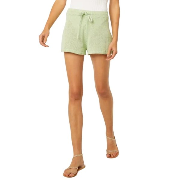 Misa Los Angeles Jonie Tie Waist Cotton Shorts Small Green NWT $189 Sale