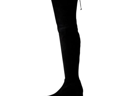 Stuart Weitzman Womens Flareland Tall Suede Boots US 8B EU 38-39 Black Sale