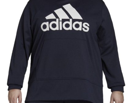 ADIDAS Women s Aeroready Big-Logo Hoodie 1X Navy Blue Sweatshirt NWT For Discount