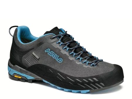 ASOLO Women’s ELDO LTH Hiking Shoes 7.5 Graphite Blue GORE-TEX Vibram Hot on Sale