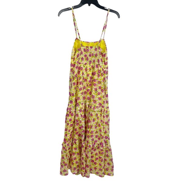 Banjanan Hazel Maxi Slip Dress XS Vibrant Yellow Flower Carpet Print For Discount