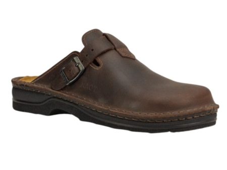 Naot Mens Fiord Leather Clogs EU 43 US 10-11 Brown Slip Resistant N Supply