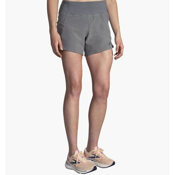 BROOKS Women s Chaser 5  Running Short Small Heather Charcoal Supply