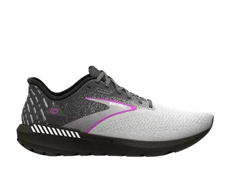 Brooks Womens Launch 10 GTS Athletic Shoes 8 Wide EU 39 Black White Violet NIB For Sale