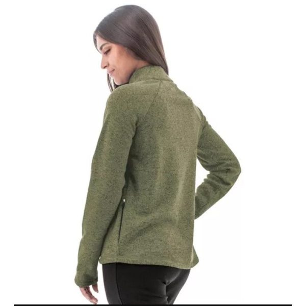 AVENTURA Women s Harlow Zip Neck Fleece Sweater Large Deep Lichen Green Discount