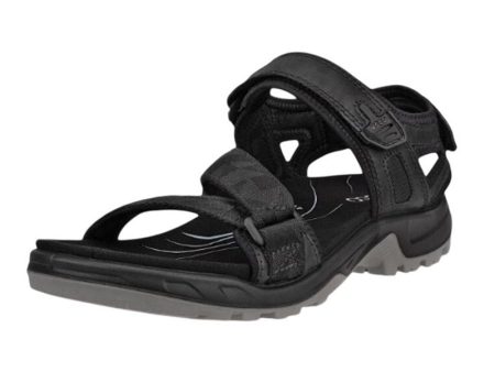 ECCO Offroad Mens Nubuck Hiking Sandal US 9-9.5 EU 43 Black Leather Textile Cheap