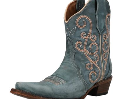 Corral Womens L6068 Western Cowboy Boots US 8.5M EU 40 Blue Embroidery Online