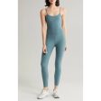 BEYOND YOGA Women s Spacedye Uplevel Midi Jumpsuit XS Storm Heather Fashion