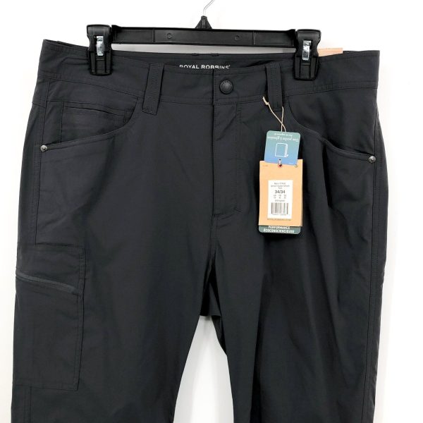 ROYAL ROBBINS Men s Active Traveler Pants 34x32 Asphalt Grey Stretch NWT For Cheap