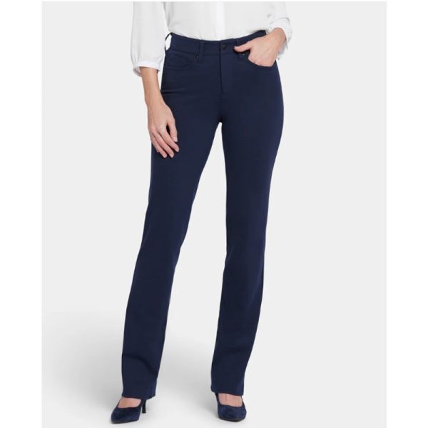 NYDJ Women s Marilyn Straight Ponte Pants 8 PETITE Oxford Navy Online now