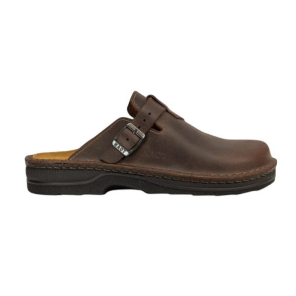 Naot Mens Fiord Leather Clogs EU 43 US 10-11 Brown Slip Resistant N Supply