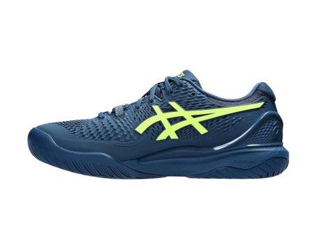 ASICS Mens GEL-Resolution 9 Tennis Shoes US 14W EU 49 Blue Green Athletic Online Sale