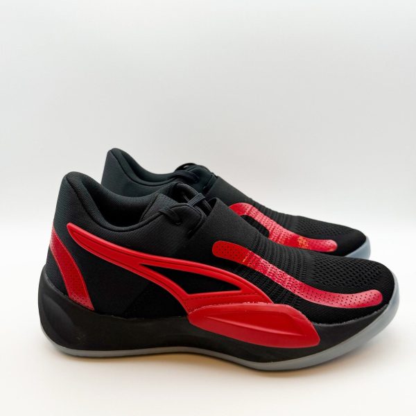 Puma Mens Rise Nitro Basketball Sneakers Size 11.5 Black Red Shoes NIB Hot on Sale