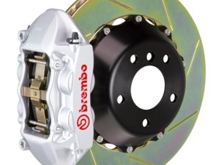 Brembo 08-14 Challenger SRT-8 Rr GT BBK 4Pis Cast 380x28 2pc Rotor Slotted Type1-Silver Online Hot Sale