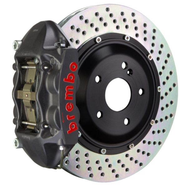 Brembo 08-17 S5 09-16 S4 Rear GTS BBK 4 Piston Cast 380x28 2pc Rotor Drilled-Black HA Online now