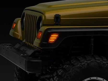 Raxiom 97-06 Jeep Wrangler TJ Axial Series LED Side Marker Lamps- Clear Cheap