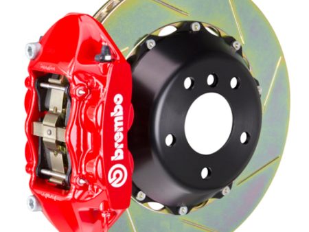 Brembo 08-14 Challenger SRT-8 Rr GT BBK 4Pis Cast 380x28 2pc Rotor Slotted Type1-Red Online