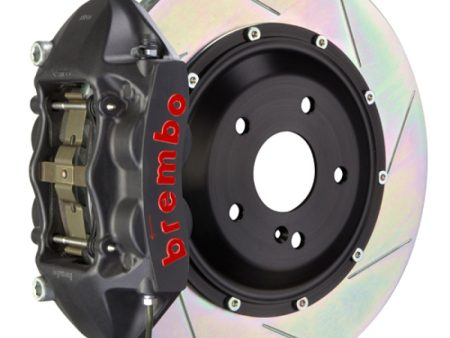 Brembo 08-12 Quattroporte Rr GTS BBK 4Pist Cast 380x28 2pc Rotor Slotted Type1-Black HA Fashion