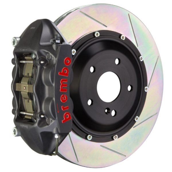 Brembo 08-12 Quattroporte Rr GTS BBK 4Pist Cast 380x28 2pc Rotor Slotted Type1-Black HA Fashion