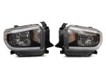 Raxiom 14-21 Toyota Tundra Axial Series Headlights w  SEQL LED Bar- Blk Housing (Clear Lens) Hot on Sale