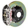 Brembo 08-17 S5 09-16 S4 Rear GTR BBK 4 Piston Billet 380x28 2pc Rotor Slotted Type1 - Nickel Online Sale