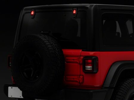 Raxiom 18-23 Jeep Wrangler JL Axial Series Rear Window Glass Hinge LED Lights For Discount