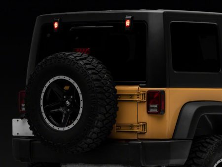 Raxiom 07-18 Jeep Wrangler JK w  Hard Top Axial Series Rear Window Glass Hinge LED Lights Discount