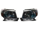 Raxiom 05-11 Toyota Tacoma Axial Series OE Replacement Headlights- Blk Housing (Clear Lens) Fashion