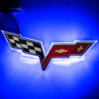 Oracle Chevrolet Corvette C6 Illuminated Emblem - Dual Intensity - Blue SEE WARRANTY Supply