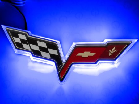 Oracle Chevrolet Corvette C6 Illuminated Emblem - Dual Intensity - Blue SEE WARRANTY Supply