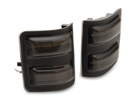 Raxiom 11-16 Ford F-250 F-350 Super Duty Axial LED SEQL Switchback Side Mirror Marker Lamps- Smoked Sale