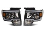 Raxiom 09-14 Ford F-150 Axial Series Headlight w  SEQL LED Bar- Blk Housing (Clear Lens) Sale