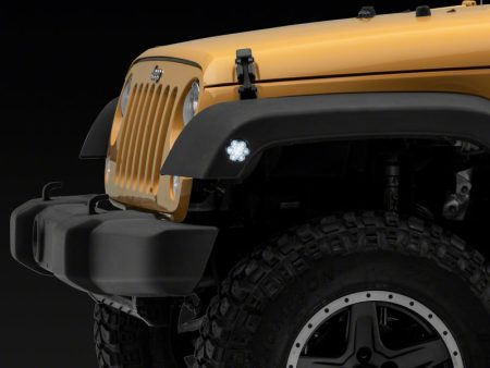 Raxiom 07-18 Jeep Wrangler JK Axial Series Whiite LED Side Marker Lights- Smoked Fashion