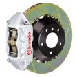 Brembo 07-15 Q7 (4L) Rear GT BBK 4 Piston Cast 380x28 2pc Rotor Slotted Type-1-Silver Fashion