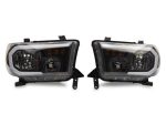 Raxiom 07-13 Toyota Tundra Axial Series Headlights w  SEQL LED Bar- Blk Housing (Clear Lens) Online Hot Sale