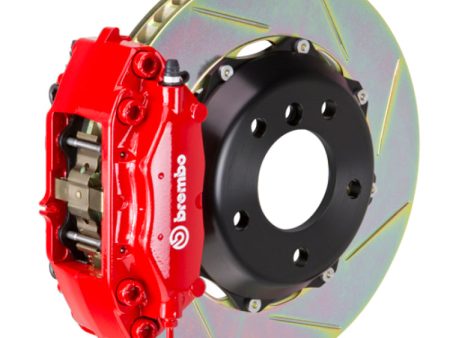 Brembo 00-02 CL500 Rear GT BBK 4 Piston Cast 2pc 328x28 2pc Rotor Slotted Type1-Red Hot on Sale