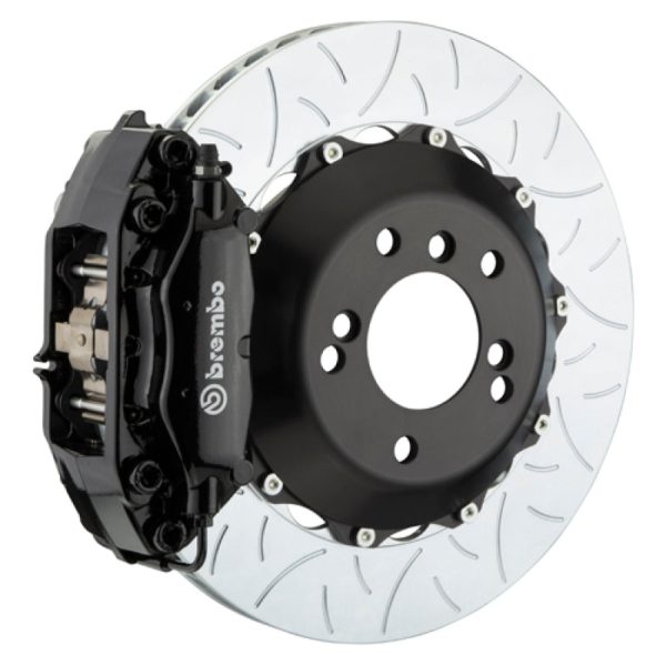 Brembo 05-11 G55 AMG Rear GT BBK 4 Piston Cast 2pc 345x28 2pc Rotor Slotted Type3-Black on Sale