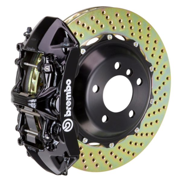 Brembo 05-09 F430 Challenge Rear GT BBK 6 Piston Cast 380x32 2pc Rotor Drilled-Black Online