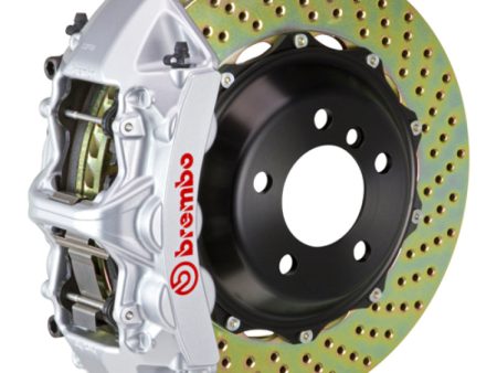 Brembo 08-16 R8 4.2 5.2 (CC Brake Eqpt) Rr GT BBK 6Pis Cast 380x32 2pc Rotor Drilled-Silver Online Hot Sale