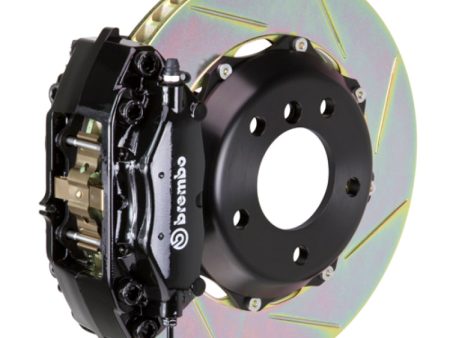 Brembo 06-09 S2000 Rear GT BBK 4 Piston Cast 328x28 2pc Rotor Slotted Type-1-Black Sale